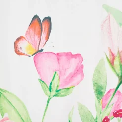 Juvale Botanical Floral Shower Curtain Set With 12 Hooks, Watercolor Flower Bathroom Decor (72 X 72 Inch) -Camden Isle Sales Shop 6063767 ALT2