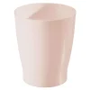 MDesign Small Round Plastic Bathroom 1.25 Gallon Trash Can Wastebasket, Violet