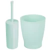 MDesign Toilet Bowl Brush And Wastebasket Combo - Set Of 2 - Navy Blue 2 MDesign Toilet Bowl Brush And Wastebasket Combo - Set Of 2 - Navy Blue -Camden Isle Sales Shop 6121169 Mint