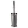MDesign Plastic Compact Bathroom Toilet Bowl Brush And Holder - Bronze -Camden Isle Sales Shop 6121219 Charcoal Gray