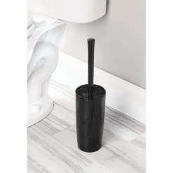 MDesign Slim Toilet Bowl Brush/Holder Combo, Storage For Bathroom - Marble -Camden Isle Sales Shop 6121220 ALT