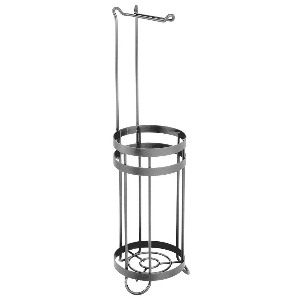 MDesign Metal Toilet Paper Stand Holder/Dispenser - Holds 4 Rolls - Matte Black 3 MDesign Metal Toilet Paper Stand Holder/Dispenser - Holds 4 Rolls - Matte Black