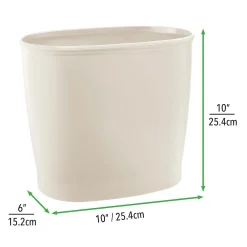 MDesign 2 Piece Plastic Bathroom Set - Bowl Brush And Trash Can -Camden Isle Sales Shop 6121281 ALT2