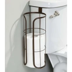 MDesign Metal Over The Tank Toilet Tissue Paper Roll Holder - White -Camden Isle Sales Shop 6124486 ALT