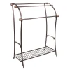MDesign Large Metal Bathroom Towel Rack Holder & Storage Shelf, 3 Tiers - Bronze 2 MDesign Large Metal Bathroom Towel Rack Holder & Storage Shelf, 3 Tiers - Bronze -Camden Isle Sales Shop 6124516 Bronze