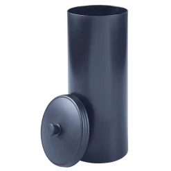 MDesign Plastic Toilet Paper 3-Roll Storage Organizer W/ Cover, 2 Pack , Black 5 MDesign Plastic Toilet Paper 3-Roll Storage Organizer W/ Cover, 2 Pack , Black -Camden Isle Sales Shop 6124536 ALT