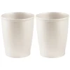 MDesign Plastic Round Small 1.6 Gallon Trash Can Wastebasket - 2 Pack - Cream -Camden Isle Sales Shop 6124546