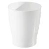 MDesign Small Round Bathroom 1.25 Gallon Trash Can Wastebasket, 2 Pack, White -Camden Isle Sales Shop 6124549