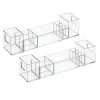 MDesign Plastic Divided Medicine Storage Organizer Bin - 2 Pack -Clear -Camden Isle Sales Shop 6124550