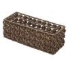 MDesign Woven Seagrass Bathroom Toilet Tank Storage Basket - Black Wash -Camden Isle Sales Shop 6124745 Brown Wash