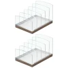 MDesign Plastic Makeup Organizer For Bathroom, 5 Sections, 2 Pack - Clear/Bronze -Camden Isle Sales Shop 6124767