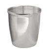 MDesign Small Round Metal Trash Can Wastebasket, Garbage Bin - Polished