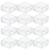 MDesign Plastic Cosmetic Storage Drawer Organizer Bin - 12 Pack, Clear/Rose Gold -Camden Isle Sales Shop 6124835