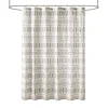 INK+IVY Rhea Farmhouse Cotton Clipped Jacquard Shower Curtain