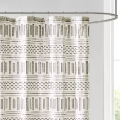 INK+IVY Rhea Farmhouse Cotton Clipped Jacquard Shower Curtain -Camden Isle Sales Shop 6129936 ALT2
