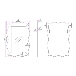 Cenports Camden Isle Antonella 23.625 In. X 35.375 In. Casual Irregular Framed Classic Accent Wall Mirror -Camden Isle Sales Shop 6144821 ALT3