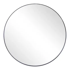 Cenports Camden Isle Metal Frame 32 In. X 32 In. Casual Round Framed Classic Accent Wall Mirror