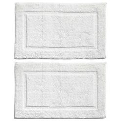 MDesign Soft Cotton Spa Mat Rug For Bathroom - 2 Pack