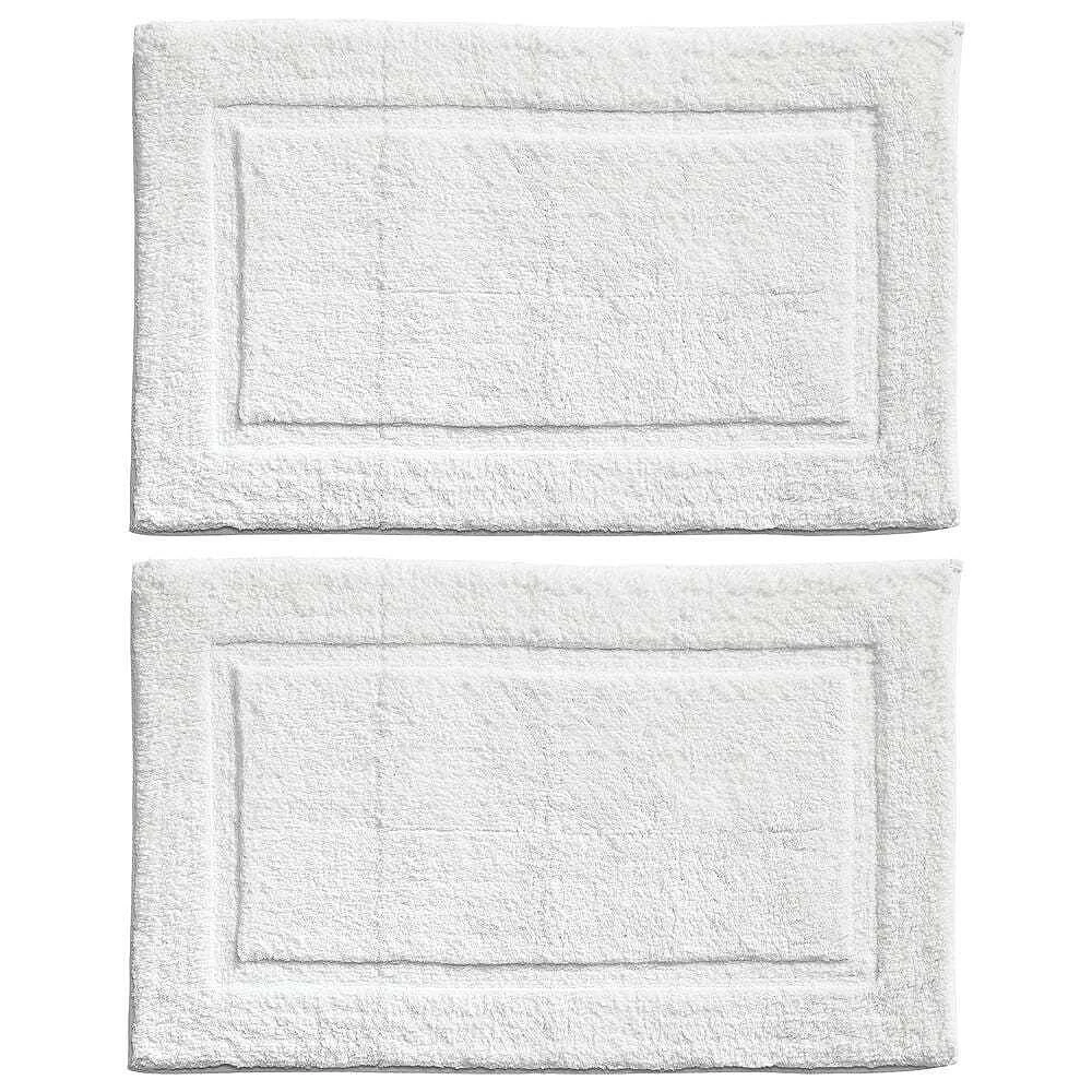 MDesign Soft Cotton Spa Mat Rug For Bathroom - 2 Pack 3 MDesign Soft Cotton Spa Mat Rug For Bathroom - 2 Pack