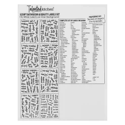 Talented Kitchen 192 Pack Preprinted Bathroom Labels For Containers, Black On Clear Stickers For Organizer Bins, Bath, Beauty Canisters, And Makeup Storage (Water Resistant) -Camden Isle Sales Shop 6149602 ALT3