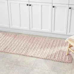 MDesign Soft Cotton Spa Mat Rug For Bathroom, Braided, 60" X 21" -Camden Isle Sales Shop 6151958 ALT2