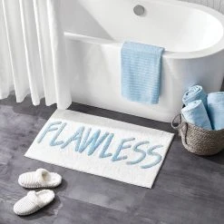 MDesign Plush Cotton Sayings Bath Mat Accent Rug -Camden Isle Sales Shop 6168062 ALT2