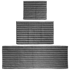 MDesign Soft 100% Cotton Bathroom Spa Mat Rugs/Runner, Set Of 3