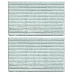 MDesign Soft Cotton Ribbed Mat Rug For Bathroom - 34" X 21", 2 Pack