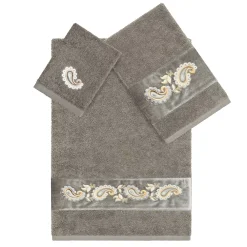 Linum Home Textiles Turkish Cotton Mackenzie 3-piece Embellished Towel Set