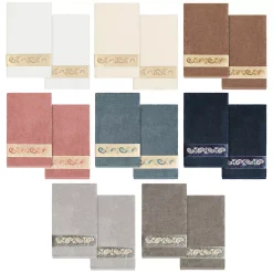 Linum Home Textiles Turkish Cotton Mackenzie 2-piece Embellished Bath Towel Set -Camden Isle Sales Shop 6200086 ALT4