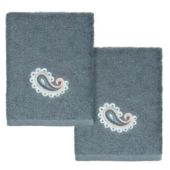 Linum Home Textiles Turkish Cotton Mackenzie 2-piece Embellished Washcloth Set