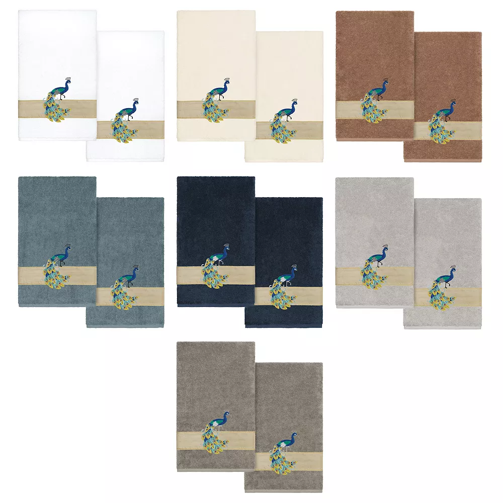 Linum Home Textiles Turkish Cotton Penelope 2-piece Embellished Bath Towel Set 6 Linum Home Textiles Turkish Cotton Penelope 2-piece Embellished Bath Towel Set - Image 4