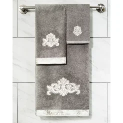 Linum Home Textiles Turkish Cotton May 2-piece Embellished Hand Towel Set -Camden Isle Sales Shop 6202464 ALT3