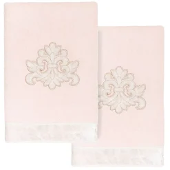 Linum Home Textiles Turkish Cotton May 2-piece Embellished Hand Towel Set
