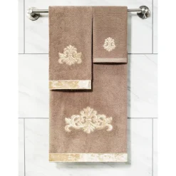 Linum Home Textiles Turkish Cotton May 3-piece Embellished Towel Set -Camden Isle Sales Shop 6202467 ALT5