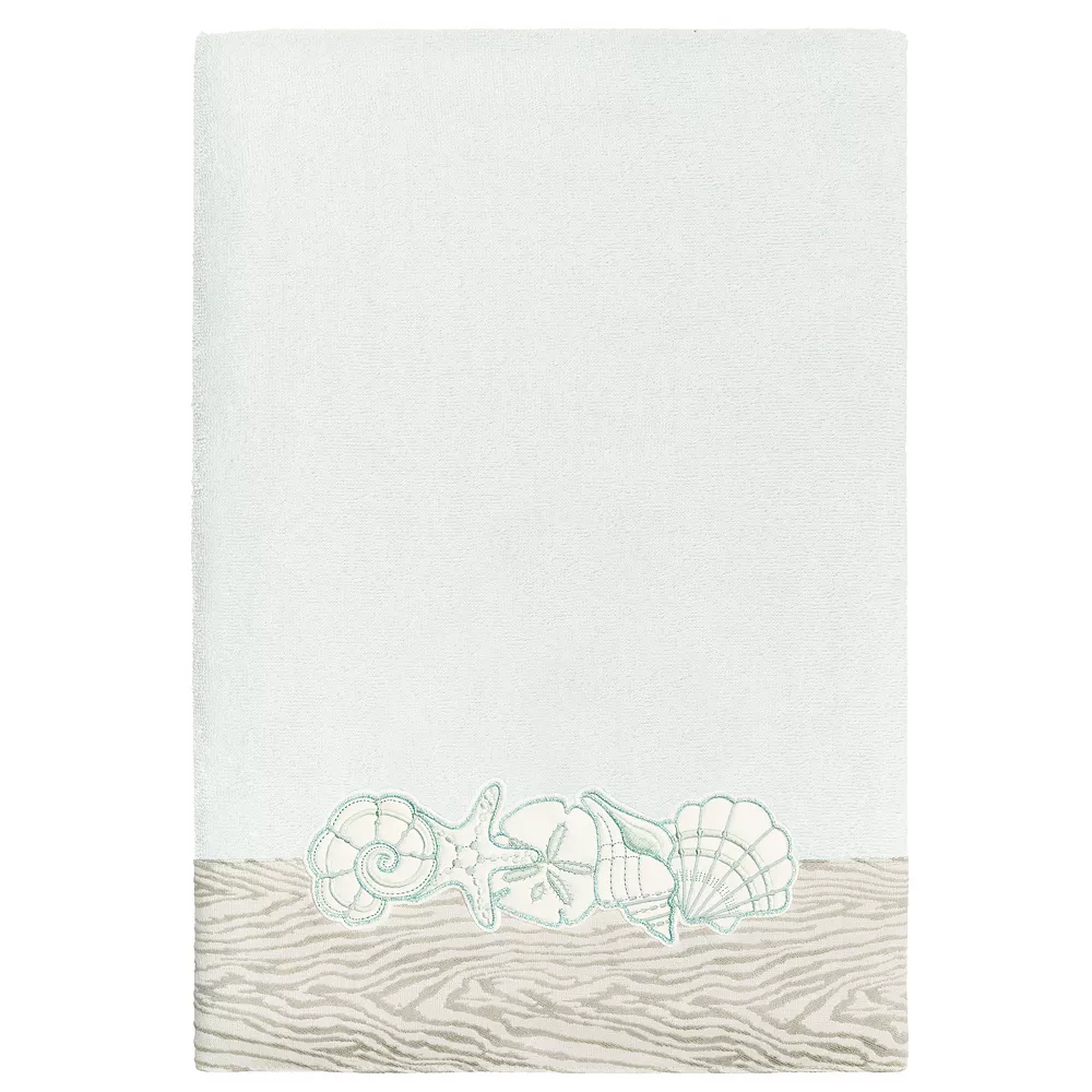 Linum Home Textiles Turkish Cotton Shell Row 2-piece Embellished Bath Towel Set 4 Linum Home Textiles Turkish Cotton Shell Row 2-piece Embellished Bath Towel Set - Image 2