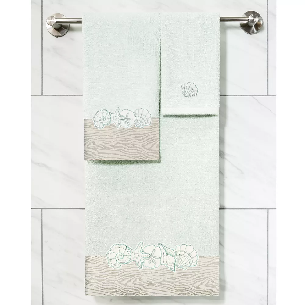 Linum Home Textiles Turkish Cotton Shell Row 2-piece Embellished Bath Towel Set 6 Linum Home Textiles Turkish Cotton Shell Row 2-piece Embellished Bath Towel Set - Image 4