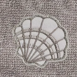 Linum Home Textiles Turkish Cotton Shell Row 2-piece Embellished Fingertip Towel Set -Camden Isle Sales Shop 6202484 ALT2