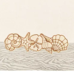 Linum Home Textiles Turkish Cotton Shell Row 3-piece Embellished Towel Set -Camden Isle Sales Shop 6202486 ALT2