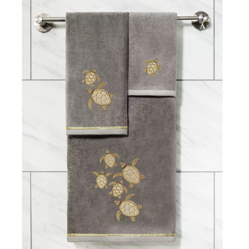 Linum Home Textiles Turkish Cotton Tortuga 2-piece Embellished Bath Towel Set 6 Linum Home Textiles Turkish Cotton Tortuga 2-piece Embellished Bath Towel Set - Image 4