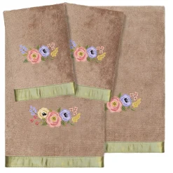 Linum Home Textiles Turkish Cotton Verano 4-piece Embellished Towel Set