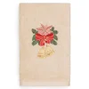 Linum Home Textiles Christmas Bells Embroidered Luxury Turkish Cotton Hand Towel 1 Linum Home Textiles Christmas Bells Embroidered Luxury Turkish Cotton Hand Towel -Camden Isle Sales Shop 6204007 Sand