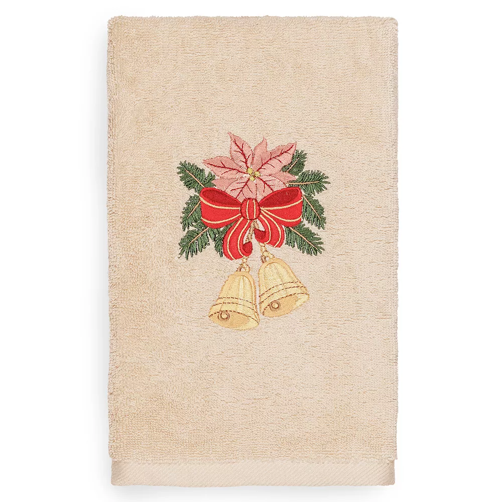 Linum Home Textiles Christmas Bells Embroidered Luxury Turkish Cotton Hand Towel 3 Linum Home Textiles Christmas Bells Embroidered Luxury Turkish Cotton Hand Towel
