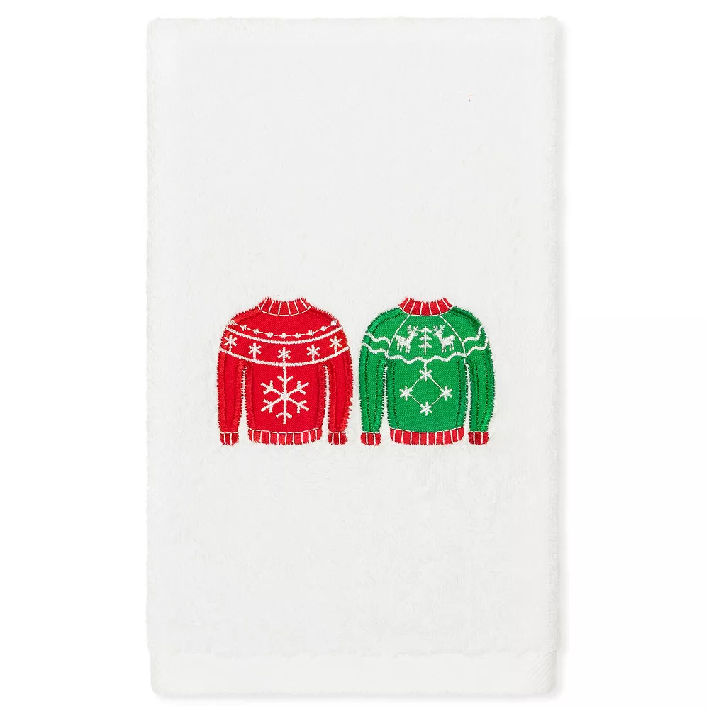 Linum Home Textiles Christmas Sweaters Embroidered Luxury Turkish Cotton Hand Towel 3 Linum Home Textiles Christmas Sweaters Embroidered Luxury Turkish Cotton Hand Towel