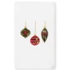 Linum Home Textiles Christmas Ornaments Embroidered Luxury Turkish Cotton Hand Towel