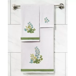 Linum Home Textiles Turkish Cotton Botanica 3-piece Embellished Towel Set -Camden Isle Sales Shop 6204617 ALT4