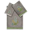 Linum Home Textiles Turkish Cotton Botanica 3-piece Embellished Towel Set -Camden Isle Sales Shop 6204617 Charcoal