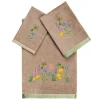Linum Home Textiles Turkish Cotton Hada 3-piece Embellished Towel Set -Camden Isle Sales Shop 6206298 Cocoa