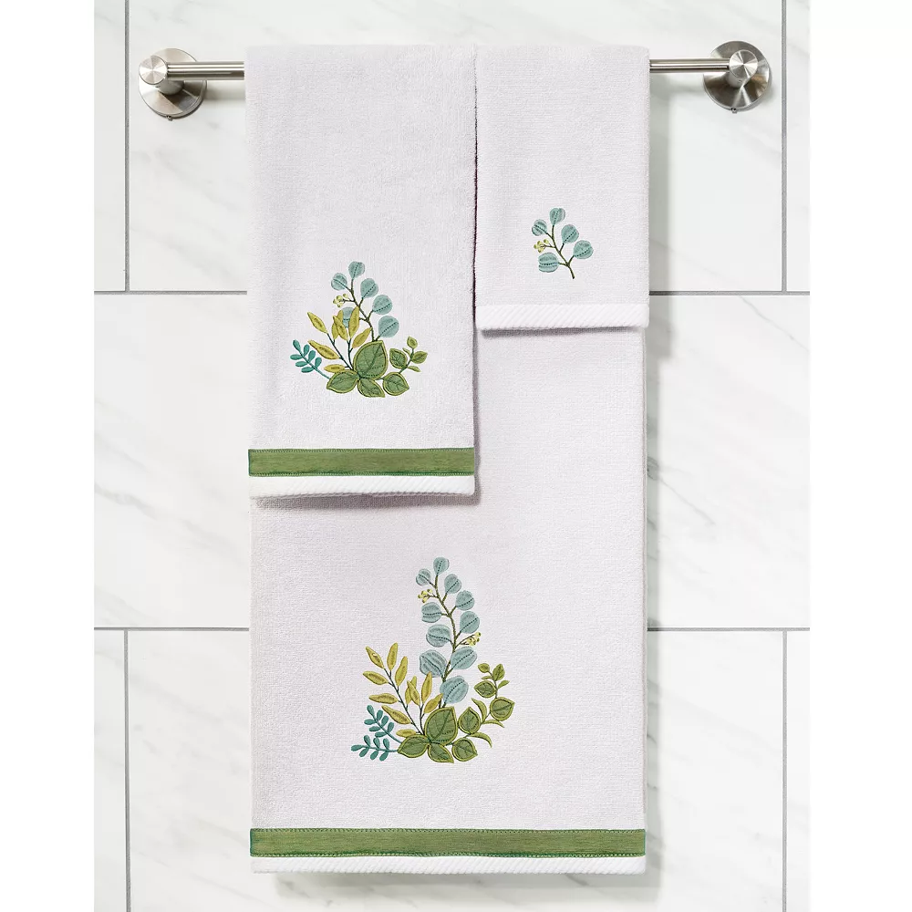 Linum Home Textiles Turkish Cotton Botanica 2-piece Embellished Bath Towel Set 6 Linum Home Textiles Turkish Cotton Botanica 2-piece Embellished Bath Towel Set - Image 4