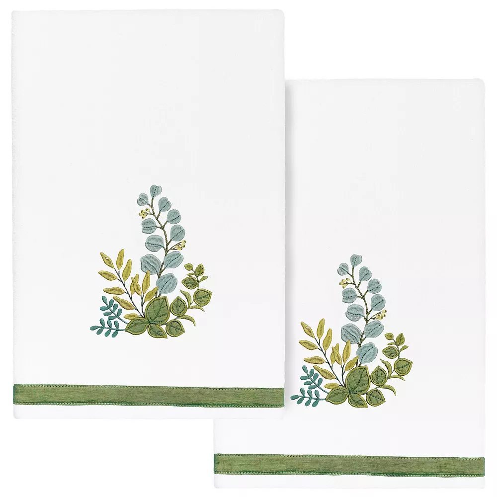 Linum Home Textiles Turkish Cotton Botanica 2-piece Embellished Bath Towel Set 3 Linum Home Textiles Turkish Cotton Botanica 2-piece Embellished Bath Towel Set